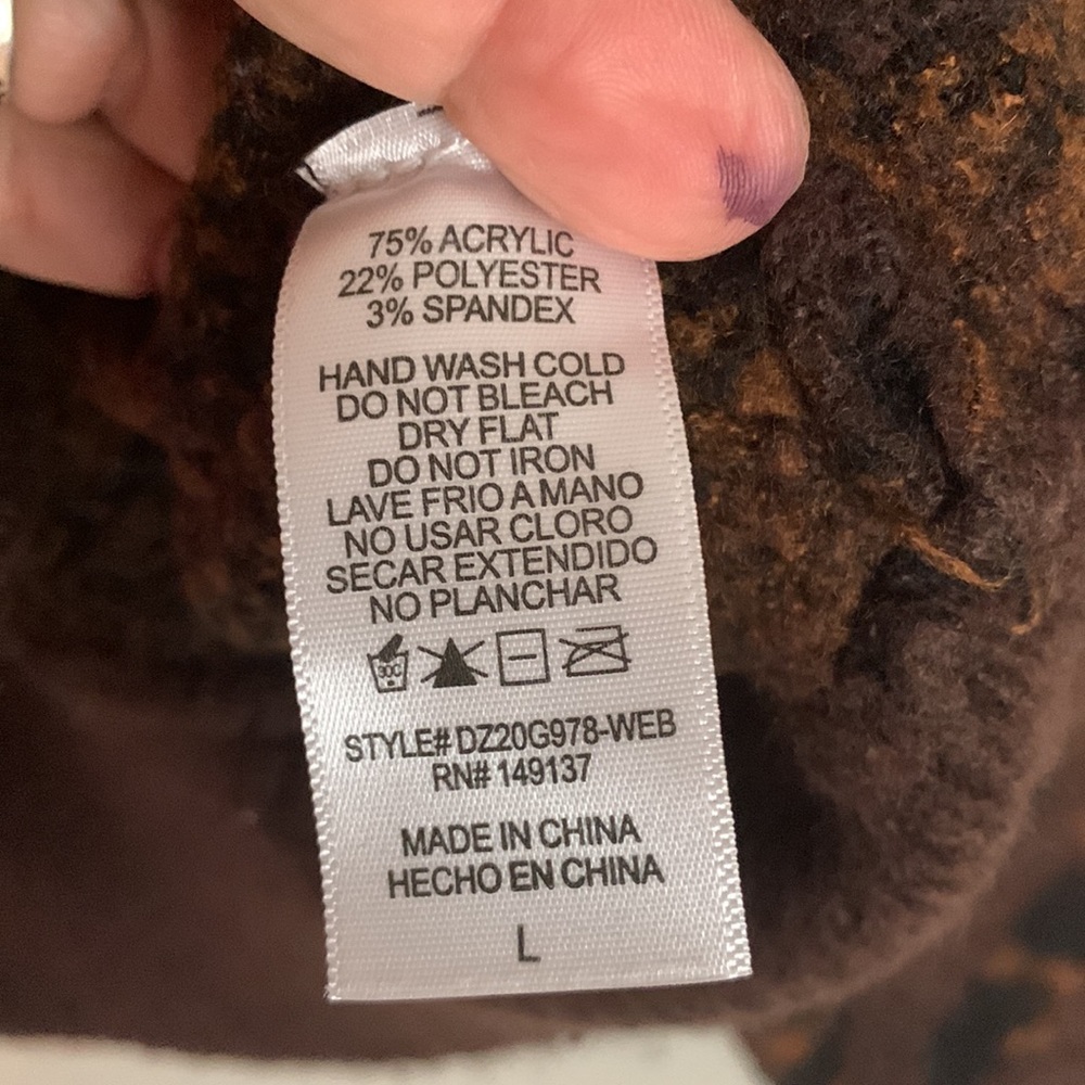 Double Zero Animal Print Button Down Sweater Size… - image 5